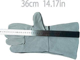 ▶ Guantes de Soldador Resistentes al Calor, Guantes de Soldador, Guantes de Cuero for soldar, Manoplas for soldadores/excelente Agarre/Camping/Cocina/jardinería