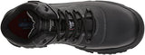 Skechers, Bota Industrial para Hombre, Burgin-Sosder 77144, Cuero Negro en Relieve, 28 Ancho Medio