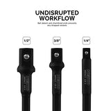 ▶ NEIKO  Juego de extensión de impacto y adaptador de enchufe, juego de extensión de taladro de vástago hexagonal de 1/4 pulgadas fabricado con acero CrV, kit de 7 piezas