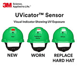 ▶ SecureFit 3M H-704SFV-UV, Verde, ventilado, 4 Puntos de difusión de presión, suspensión de trinquete con UVicator