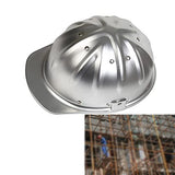 ▶ Casco de Aluminio Casco de Trabajo Casco Protector Ajustable Casco de construcción con Correa de cincha de 4 Puntos Casco de construcción con Casco Ajustable