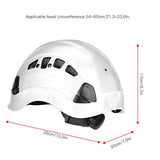 ▶ Casco de espeleología, Casco de Seguridad Material de Calidad Resistencia a Altas temperaturas para espeleología(28 * 21 * 18cm-Blanco)