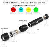 UltraFire Linterna de mano de modo único WF-502B, XP-E V6 LED, Super Power de 1000 lúmenes hwawys llevó linternas, pequeña linterna de bolsillo (con batería 18650 y cargador)
