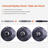 ▶ Esmeriladora o Amoladora 140 Accesorios, 130W Multiherramienta Mini Amoladora eléctrica Herramienta Rotativa multifunción con Eje Flexible/Portabrocas Sin Llave para Manualidad y Creación Bricolaje