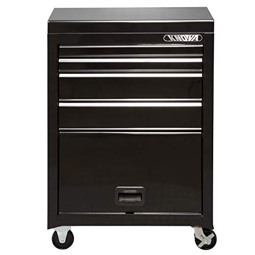 ▶ Gabinete móvil portaherramienta Profesional con 4 gavetas/cajones Fabricado en Metal c/Ruedas Color Negro