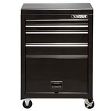 ▶ Gabinete móvil portaherramienta Profesional con 4 gavetas/cajones Fabricado en Metal c/Ruedas Color Negro