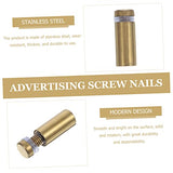 🔩 Mobestech 24 Piezas De Acero Inoxidable Clavos Publicitarios Soporte De Letrero Soporte De Vidrio Tornillos Blancos Soportes De Letrero Tornillos De Separación Soportes De Separador De