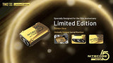 Nitecore TINI-2 SS - Llavero de acero inoxidable de doble núcleo USB-C recargable LED dorado brillante - 500 lúmenes