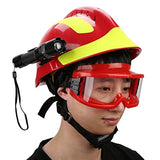 Cascos de Seguridad, Casco de Protección de Bombero Antiimpacto de Rescate con Faro Y Gafas, Cascos de Seguridad de Rescate Profesional