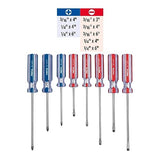 ▶ PRETUL Pretul  Juego de 8 desarmadores, mango de PVC