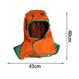 ▶ Capucha de soldadura transpirable, de malla interior lavable gorro de soldadura ajustable a prueba de polvo para soldador, soldadura, naranja XL