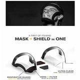 Escudos Protectores De Cara Completa - Máscara Facial Transparente Transparente HD, Gafas De Plástico Reutilizables Ultra Transparentes, Escudos Faciales Ajustables Para Protección (Pink) JICINME
