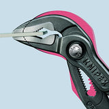 ▶ KNIPEX Cobra Es Tenaza para Bombas de Agua Extra Esbelta Atramentado Recubiertos de Plástico Antideslizante, 250 mm, color gris