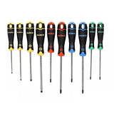 ▶ BAHCO - Juego de destornilladores de mango de color BahcoFit, 10 piezas SL/PH/PZ/TX