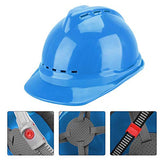 ▶ Casco Seguridad de ABS Recto Grueso, Protección Cabeza del Sitio Construcción Trabajador, Casco Rígido Ventilado y Transpirable Cinco Colores Disponibles(Azul)