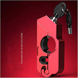 ▶  Candado para Motocicleta Universal Moto para Manillar Freno Ciclomotores Máxima Seguridad Anti robo con 2 llaves Acero Inoxidable (CPM5879) Rojo