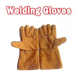 ▶Guantes de Soldador de Cuero Anti-Heat Guantes de Seguridad for soldar Guantes de protección de Metal for soldar Resistente al Calor
