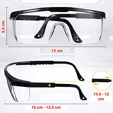 ▶Lentes de Seguridad Ajustables, Protectores Médicos Antivirus | Anti-salpicaduras, Ultra-Transparentes, Alta Resistencia