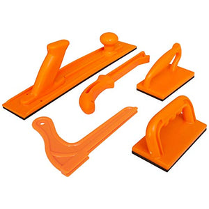 Herramientas Carpintería  Fulton Safety - Juego de 5 piezas de bloque de empuje y palo de empuje para carpintería de seguridad, color naranja, ideal para carpintería y uso en sierras de mesa, mesas de router, juntas y sierras de cinta