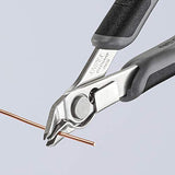 ▶ KNIPEX Tools - Supercuchillos electrónicos, acero INOX, ESD, 5 pulgadas con receptor de plomo