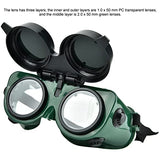 Gafas de soldadura de doble capa, seguridad de soldadura ajustable Protección de los ojos Gafas soldadoras Gafas protectoras de seguridad