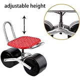 ▶ Silla De Ruedas De Jardín con Rodilleras, Herramienta De Carro De Jardín Silla Móvil para Recoger Plantas con Ruedas Asiento De Trabajo Rodante De Carro De Jardín Ajustable 360 ° Giratorio