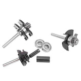 ▶ Broca fresadora de enrutador de inglete de bloqueo de aleación  3 dientes en forma de T juego de brocas de enrutador de madera herramienta de carpintería para recortar