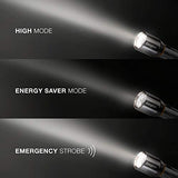 Energizer Vision HD Performance Linterna de Metal con Enfoque Digital, 400 lúmenes, IPX4 Resistente al Agua, Gran luz Exterior