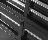 ▶ Organizador de Taller con Ruedas para cochera: Caja de Herramientas Desmontable de 4 cajones con clóset de Almacenamiento Grande y Estante Ajustable, Color Negro