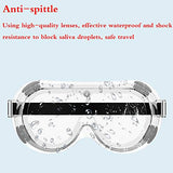 2-pc Gafas De Protección De Seguridad,polvo Gafas Splash Respirable Gafas Selladas Para Ojos Envolventes Anti-niebla Transparente