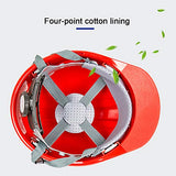 ▶ Casco de Seguridad Industrial, Casco de construcción rígido, arnés de 4 Puntos, Casco de Protección, Casco de Trabajo Casco