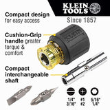 Destornillador de tuercas Klein Tools con mango acolchado, paquete estándar de 6