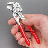 ▶ KNIPEX  Mini Tenaza Llave para Tuercas y Tenaza en Una Sola Herramienta Cromado Recubiertos de Plástico, 125 mm