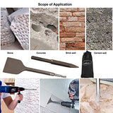 ▶ Juego de brocas de cincel SDS para hormigón (8 unidades, acero cromado, SDS  TcnoMreol - Plus, cinceles planos y anchos, cinceles para raspar en ángulo, para hormigón, ladrillo, mampostería máx. a 7/10113 pulgadas