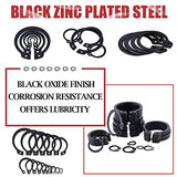 💢 Hilitchi 150-Pcs Alloy Steel External Circlip Snap Retaining Clip Ring Assortment Kit - Size: 4mm to 28mm