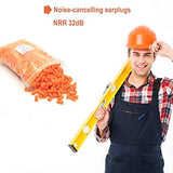 Tapones para los oídos de espuma de calidad, 500 pares, 32 dB, desechables, suaves, con cancelación de ruido, bloqueo de sonido, suave, dispensador de tapones para los oídos, color naranja