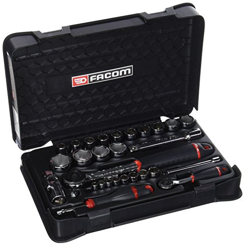 ▶ FACOM - Juego de 33 piezas, color negro