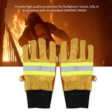▶ Guantes ignífugos de Trabajo Ignífugos Guante de Seguridad Resistente Al Calor Antivalor de Cuero de Vaca Duradero