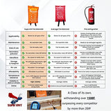 ▶ Manta ignífuga Supa Ant: manta supresora y cubierta de seguridad contra incendios de emergencia para cocina, chimenea, camping. Manta ignífuga de fibra de vidrio para emergencias y supervivencia. Paquete de 2 (99 x 99 cm).