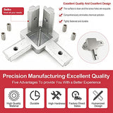 Hilitchi Juego de 230 conectores de perfil de aluminio que incluye soporte de esquina, soporte de esquina de extremo de 3 vías, tuerca de ranura en T, tornillo de tornillo de botón con brida para perfil de extrusión de aluminio de la serie 2020