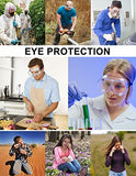 MELASA Gafas de seguridad ANSI Z87.1, 2 paquetes de gafas de laboratorio protectoras antivaho, gafas de seguridad para protección ocular