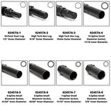 ▶ NEIKO Juego de llaves de tuerca de lengüeta Neiko 02457A , kit de herramientas de extracción de bloqueo de rueda para llaves de neumáticos de repuesto y fábrica, SAE y enchufes métricos, 16 piezas