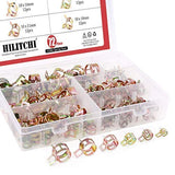 💢  Hilitchi 72 piezas tipo banda de resorte de acción de combustible/silicona abrazadera de tubo de manguera de vacío de baja presión (10 x 7 mm, 10 mm, 11 mm, 14 mm, 16 mm, 17 mm)