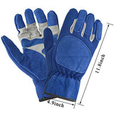 ▶ Guantes de jardinería , guantes de jardinería a prueba de espinas para hombres y mujeres, guantes resistentes a los arañazos, buen agarre para cortar madera, pesca, conducir, jardín, patio, trabajo (azul)
