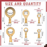 💢  Hilitchi 330 piezas de terminales de engarzado de alambre abierto sin aislamiento en forma de U (M3 M4 M5 M6 M8 M10, TC-1, TC-A, TC-B, TC-C, TC-T)
