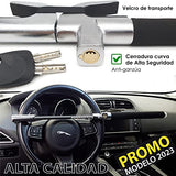 ▶ Bastón Antirrobo Automóvil Volante, Cerradura Seguridad, Martillo Emergencia, Disuasorio, Universal Coche Camión, Caravana Furgoneta, Bastón Carro, Seguro Volante, Candado Auto
