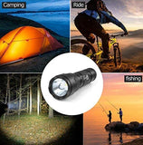 UltraFire Linterna de mano de modo único WF-502B, XP-E V6 LED, Super Power de 1000 lúmenes hwawys llevó linternas, pequeña linterna de bolsillo (con batería 18650 y cargador)