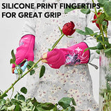 ▶ Guantes de jardinería  para mujer, Guantes de jardín para escamondar de cuero sintéticas con mangas largas para mujer (1Par, Violeta, S/CH, SL7445)