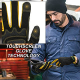 ▶ Guantes de jardinería DE trabajo utilitarios para hombres, guantes de jardinería, guantes de mecánica finos, guantes ligeros para pantalla táctil, color negro medio