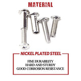 💢 Hilitchi - Tornillos de cabeza avellanada de remache M6 x 20/30 / 40/50 / 60/70 / 80 mm, surtido de tuercas de barril para muebles